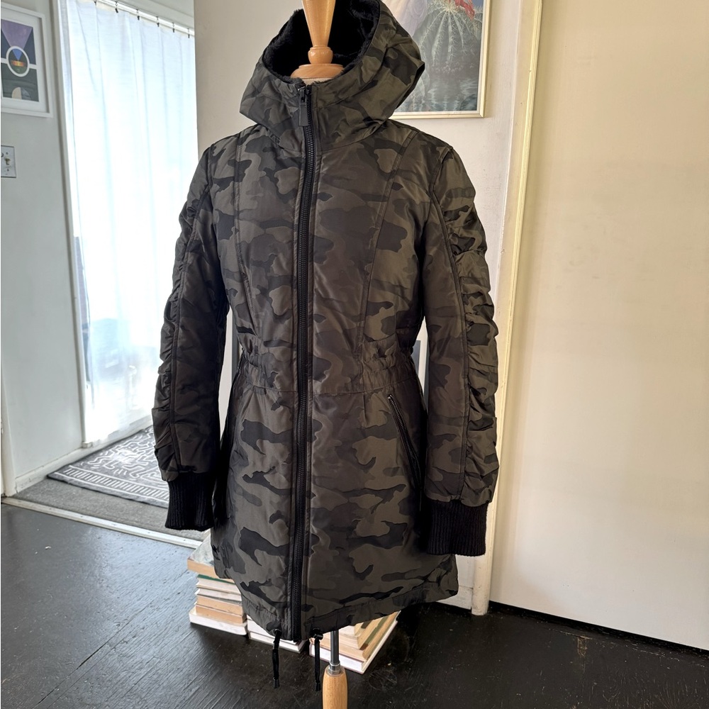 DKNY Camouflage Puffer with Hood